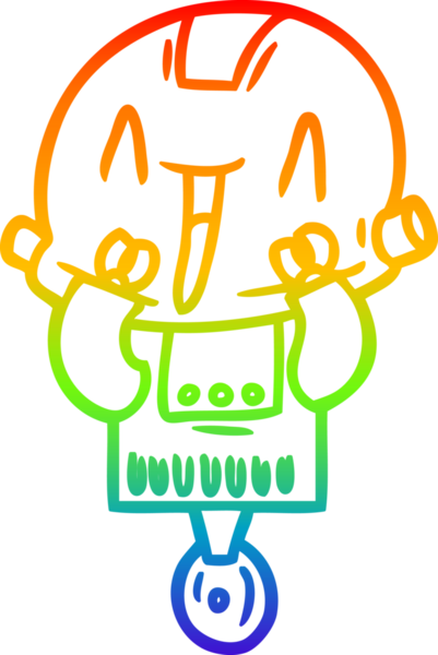 gökkuşağı gradyan çizgisi bir insan tarafından çizilmiş robot çizgi