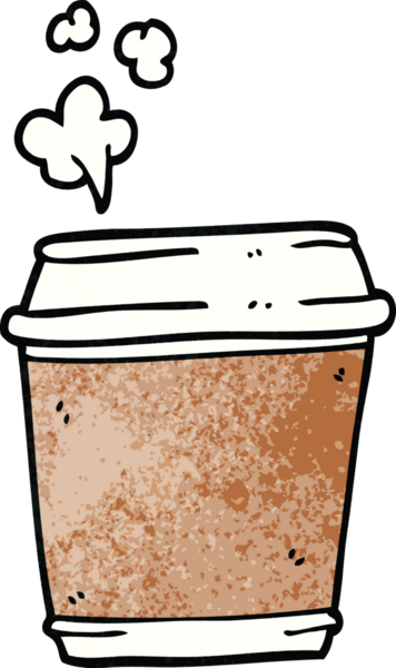 Bir insan tarafından çizilmiş karalama kahve fincanı.