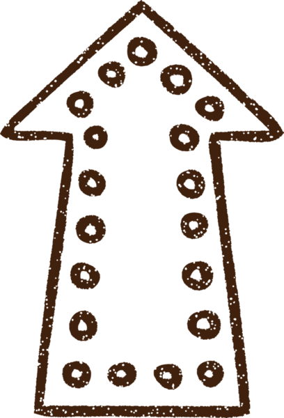 Bir insan tarafından çizilen Yön Oku Kömür Çizimi