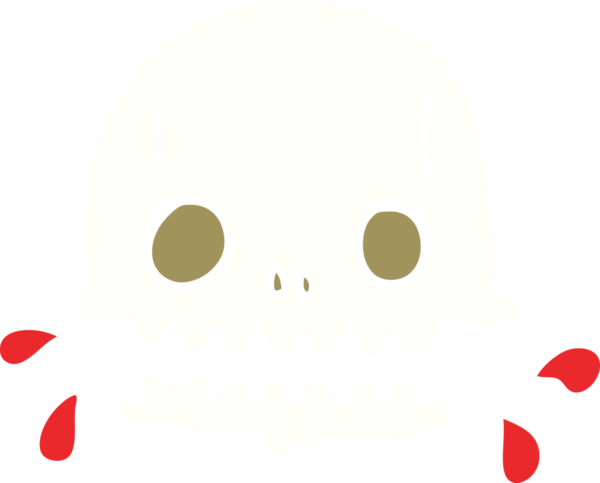 Bir insan tarafından çizilmiş düz renkli karikatür.