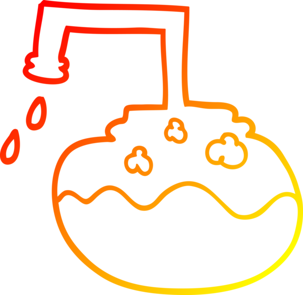 Bir insan tarafından çizilmiş bir karikatür bilim deneyinin sıcak çizgi çizimi