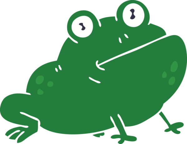 Bir insan tarafından çizilmiş garip bir karikatür kurbağası