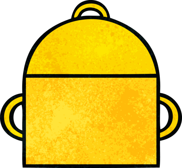 Bir insan tarafından çizilmiş sırt çantasının retro grunge desen karikatürü.