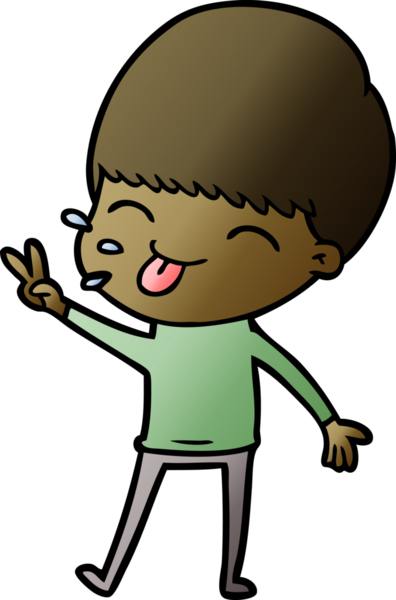 Bir insan tarafından çizilmiş çizgi film çocuğu.