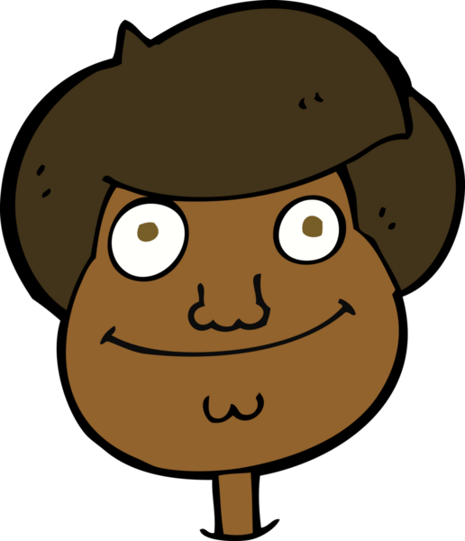 Bir insan tarafından çizilmiş mutlu çocuk yüzü.