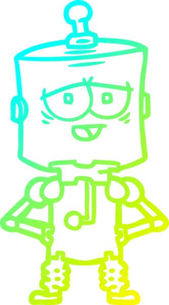 Bir insan tarafından çizilmiş soğuk gradyan robot çizimi