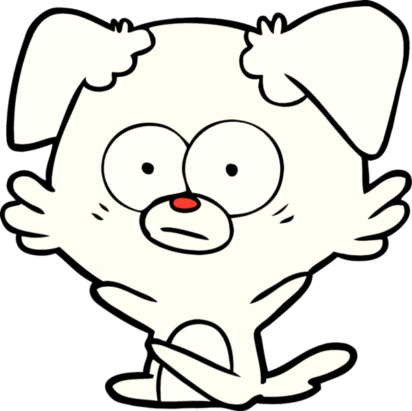 Bir insan tarafından çizilmiş sinirli köpek çizgi filmi.