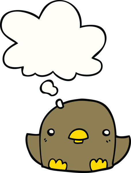 Bir insan tarafından çizilmiş düşünce balonu olan karikatür pilici.