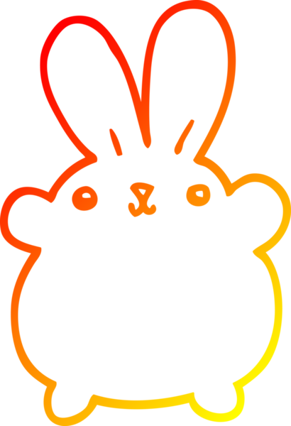 Bir insan tarafından çizilmiş sevimli bir tavşan çizimi.