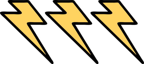 Bir insan tarafından çizilmiş geleneksel yıldırımlar şeklinde dövme