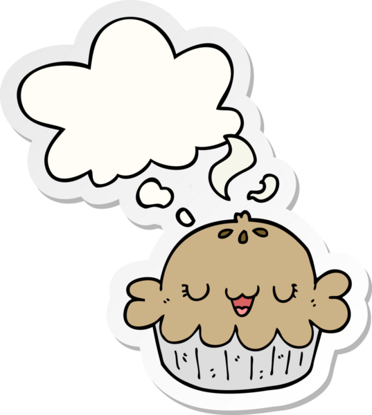 Düşünce baloncuklu tatlı çizgi film turtası insan tarafından çizilmiş bir çıkartma gibi.