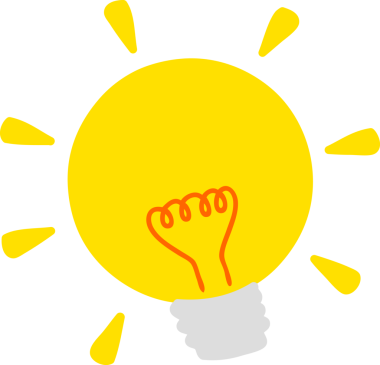 Bir insan tarafından çizilmiş elektrik ampulü.