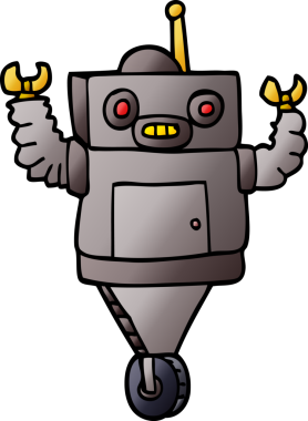 Bir insan tarafından çizilmiş karalama robotu.