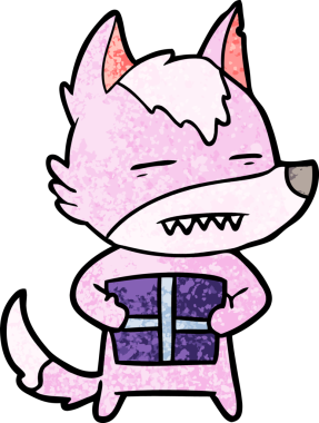 Bir insan tarafından çizilmiş bir yeteneği olan çizgi film kurdu.