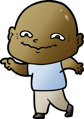 Bir insan tarafından çizilmiş ürkütücü bir çizgi film.