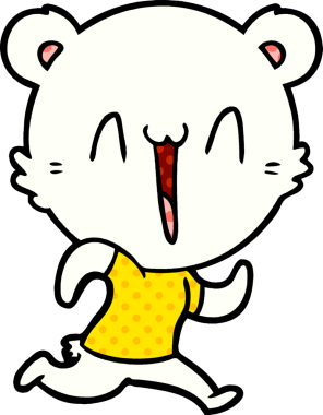 Bir insan tarafından çizilmiş kutup ayısı karikatürü