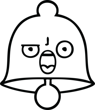 Bir insan tarafından çizilmiş bir çanın çizgi çizimi