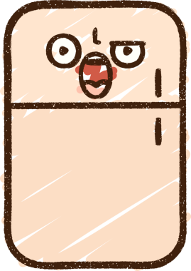 Bir insan tarafından çizilmiş buzdolabı tebeşiri