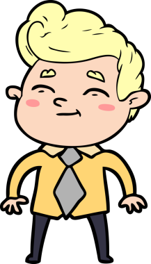 Bir insan tarafından çizilmiş mutlu çizgi film adamı.