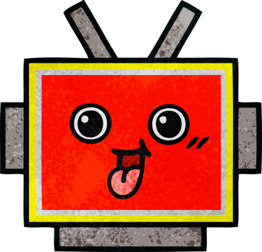 Bir insan tarafından çizilmiş robot kafasının retro grunge dokusu