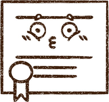 Bir insan tarafından çizilmiş Sertifika Kömürü Çizimi