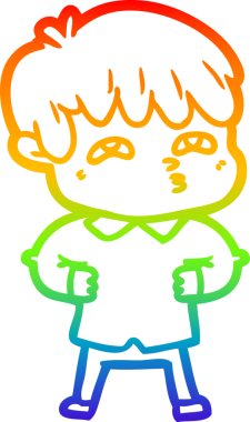 Gökkuşağı gradyanı çizimi Bir insan tarafından çizilmiş tuhaf bir çizgi