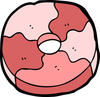 Bir insan tarafından çizilmiş çizgi film bisküvisi