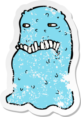 Bir insan tarafından çizilmiş iğrenç bir karikatürün gerilimli yapıştırması.