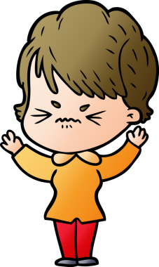 Bir insan tarafından çizilmiş, hayal kırıklığına uğramış bir kadın.