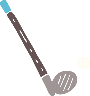 Bir insan tarafından çizilmiş karalama golf sopası.