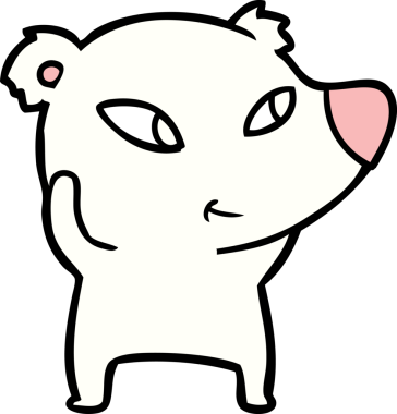 Bir insan tarafından çizilmiş kutup ayısı karikatürü