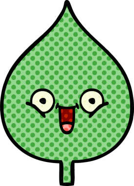 bir insan tarafından çizilmiş dışavurumsal yaprağın çizgi roman tarzı