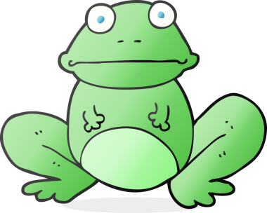 Bir insan tarafından çizilmiş serbest çizim kurbağa.