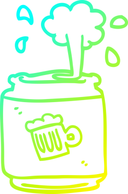 Bir insan tarafından çizilmiş daha büyük bir karikatür kutusunun soğuk gradyan çizimi