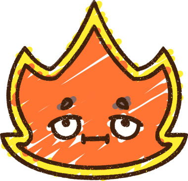 Bir insan tarafından çizilen Alev Karakteri Tebeşiri