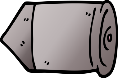 Bir insan tarafından çizilmiş karalama mermisi.