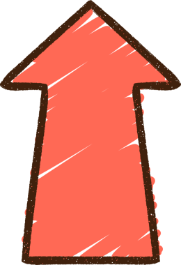 Bir insan tarafından çizilen ok tebeşiri işaretleniyor