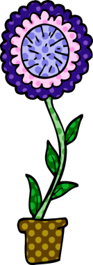 Bir insan tarafından çizilmiş karalama saksısı.