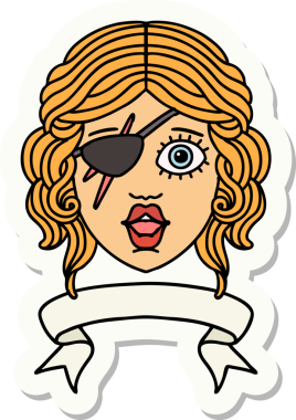 Bir insan tarafından çizilmiş afişi olan düzenbaz bir karakterin çıkartması.