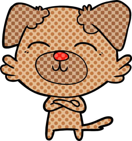 Bir insan tarafından çizilmiş çizgi film köpeği.