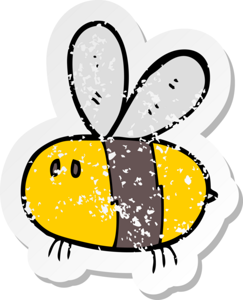 Bir insan tarafından çizilmiş bir çizgi filmin gerilimli çıkartması.