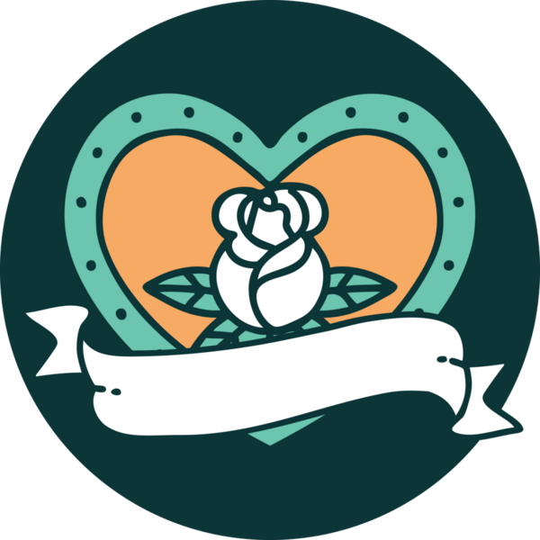 Bir insan tarafından çizilmiş bir kalbin ikonik dövme görüntüsü.