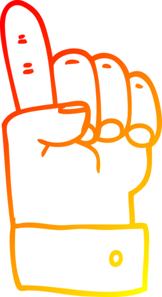 Bir insan tarafından çizilmiş bir çizgi filmin sıcak gradyan çizimi