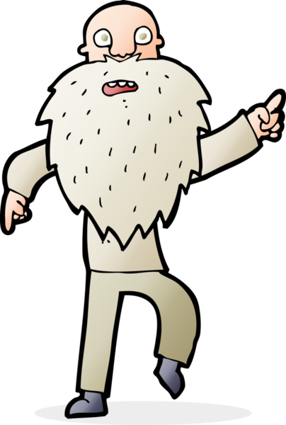 Çizgi film bir insan tarafından çizilmiş yaşlı bir adam stresli