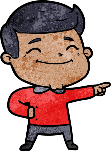 Bir insan tarafından çizilmiş mutlu çizgi film adamı.