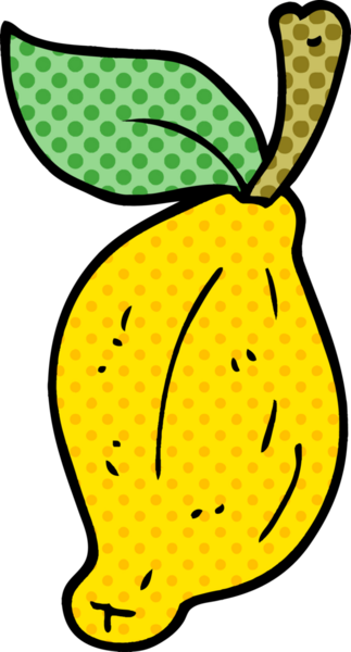 Bir insan tarafından çizilmiş organik limon karalaması.