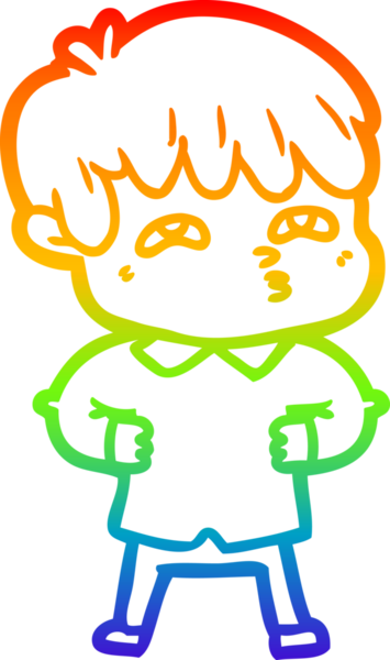 Gökkuşağı gradyanı çizimi Bir insan tarafından çizilmiş tuhaf bir çizgi