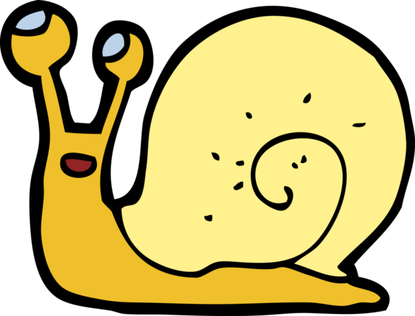 bir insan tarafından çizilmiş karikatür salyangozu