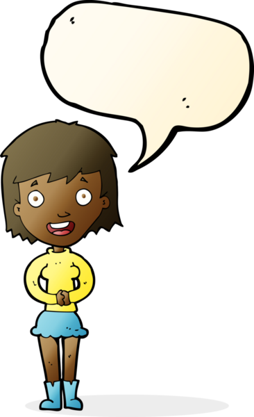 Bir insan tarafından çizilmiş konuşma balonu olan heyecanlı bir karikatür.