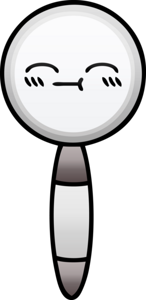 Bir insan tarafından çizilmiş bir büyüteçin gölgelenmiş karikatürü